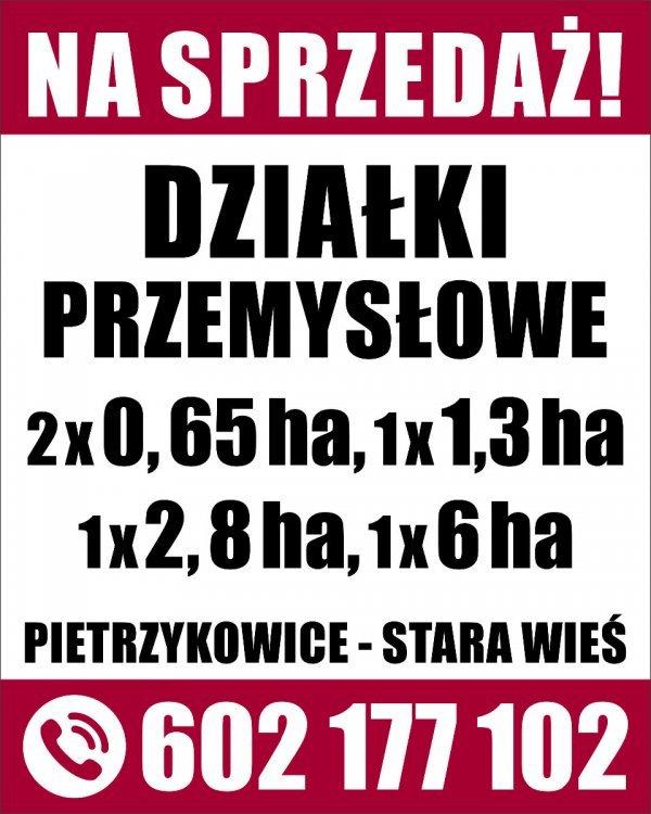 sprzedam działka Pietrzykowice